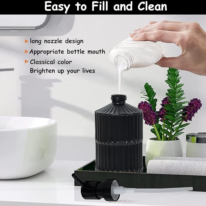 Black Glass Soap Dispenser - Image 3