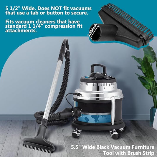 HASMX 5.5" Wide Black Vacuum Furniture Tool - Image 2