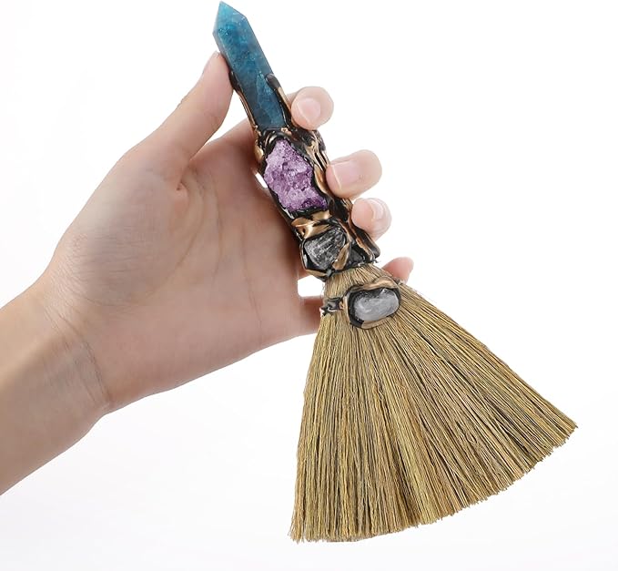 Crystal Witch Altar Broom by RENEMEGO