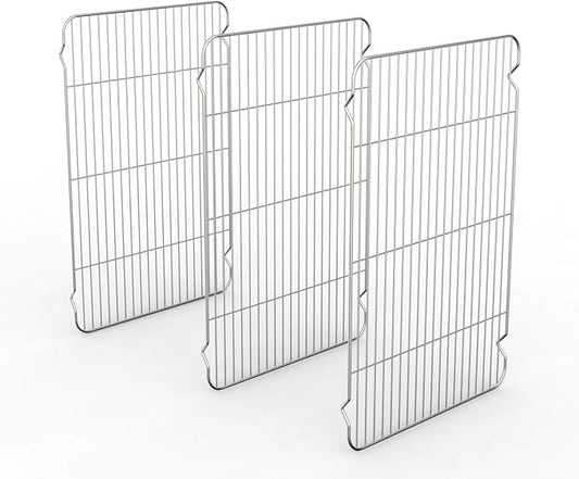 Cooling Rack Set of 3, Baking Rack Stainless Steel Wire Rack by Zacfton