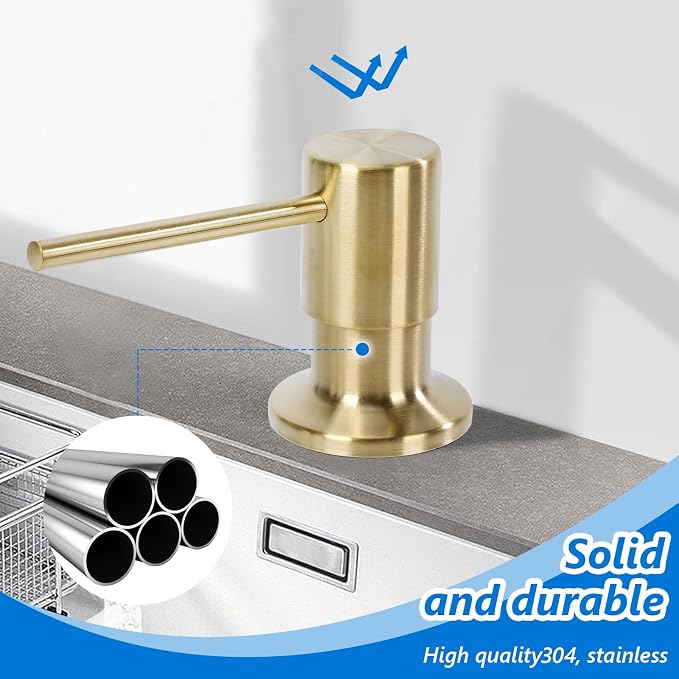 Soap Dispenser for Kitchen Sink Built in Sink Soap Dispenser, Countertop Soap - Image 5