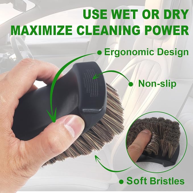 Soft Bristle Leather Cleaning Brush - Image 2