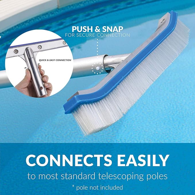 Swimming Pool Wall & Tile Brush, Tiles & Floors, Nylon Bristles Brush Head - Image 4