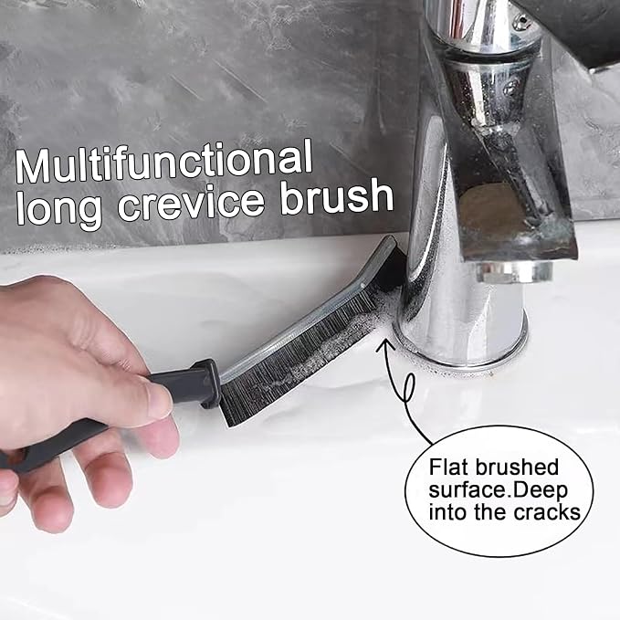 2pcs Hard Bristle Crevice Brush, Gap & Grout Cleaner, Tile & Kitchen Window - Image 5