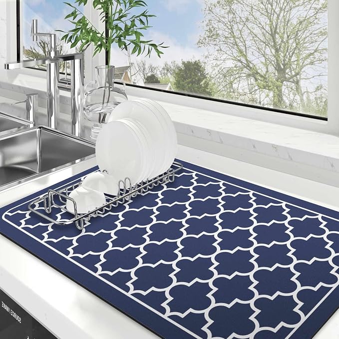 WISELIFE Dish Drying Mat Super Absorbent Drying Mat Large Dish Drying Mats by WiseLife