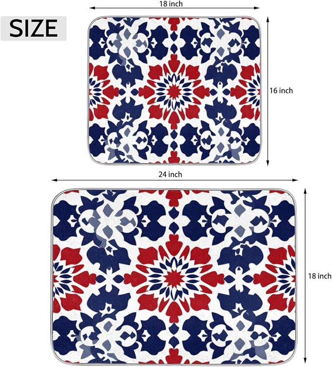 Dish Drying Mat for Kitchen Absorbent Drying Mat Reversible Dish Drying Pad - Image 2