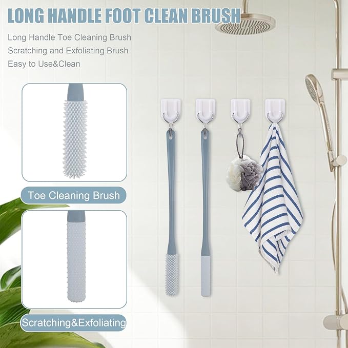 OWIIZI Toe Cleaning Brush 15.7" Foot Scrubber in Shower - Image 4