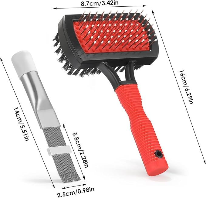 AC Coil Cleaning Brush, Double-Sided Evaporator Coil Cleaner, Fin Comb - Image 2