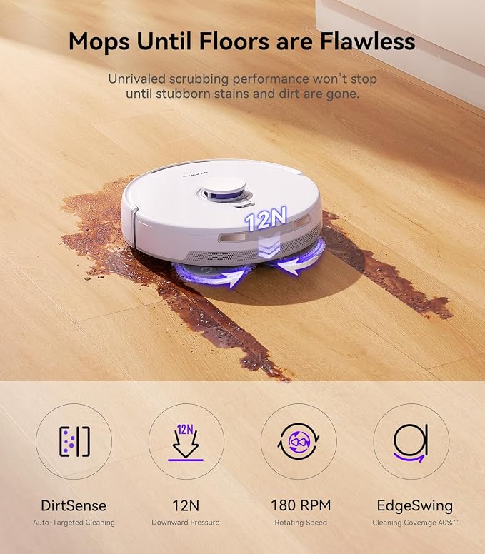NARWAL Freo X Ultra Robot Vacuum and Mop Combo, 8200Pa Robot Mop & Vacuum - Image 4