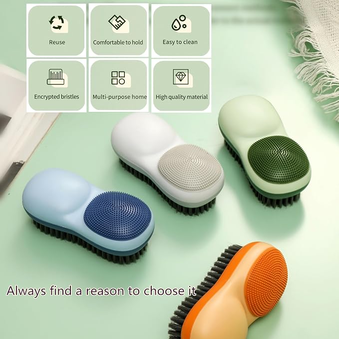 Two-Sided Laundry Stain Remover Brush, Soft Bristle - Image 9