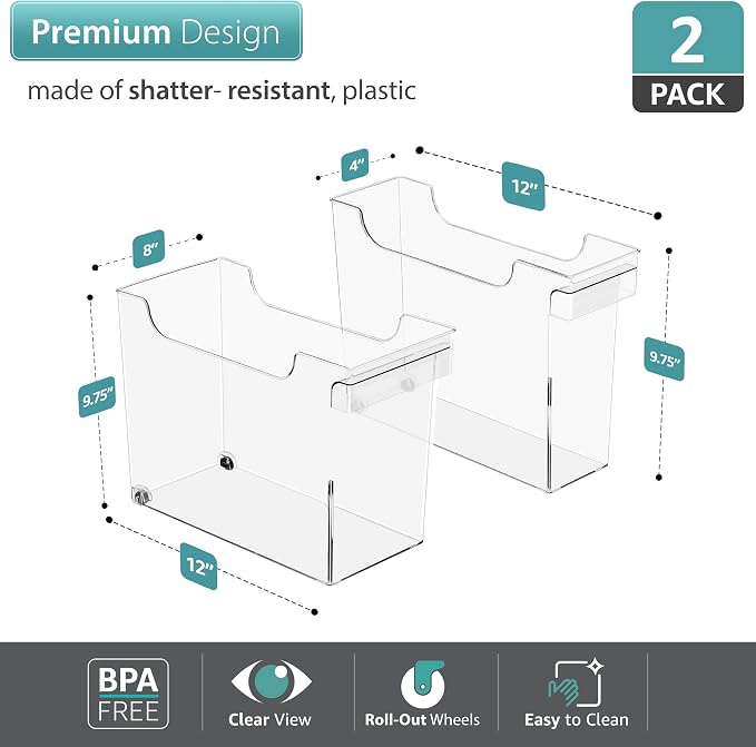 Sorbus Roll Out Bottle Organization Bins - Image 4