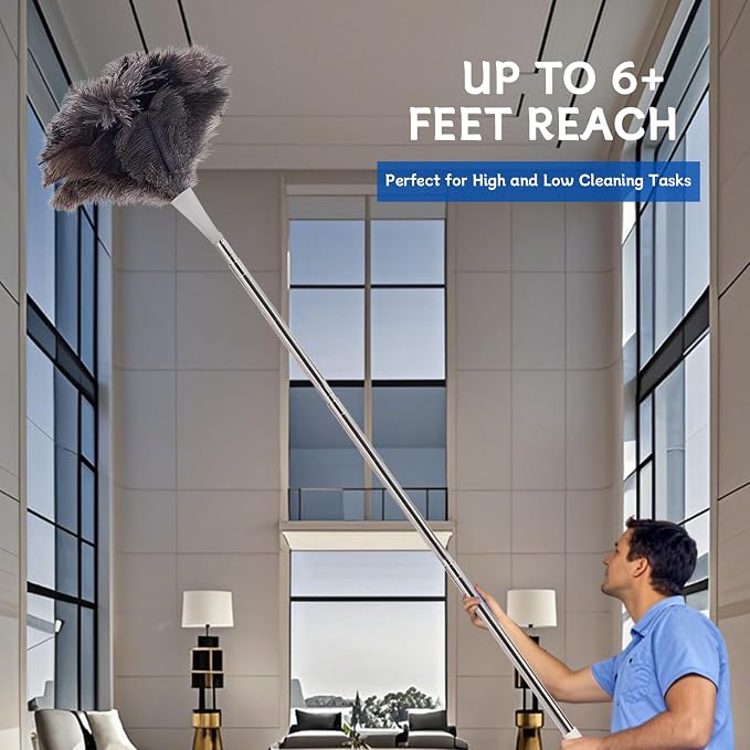Madrigal 72" Extendable Ostrich Feather Duster - Image 4