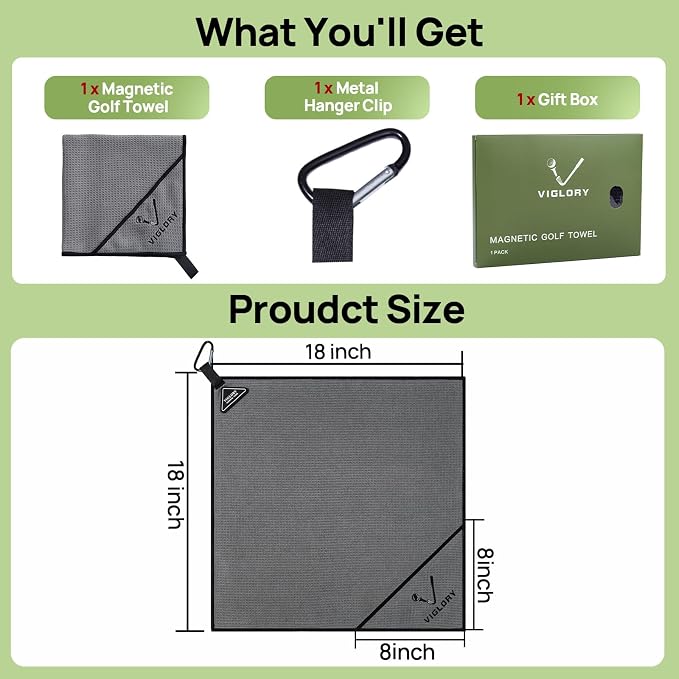 Magnetic Golf Towel for Bag 18" x 18" - Image 6