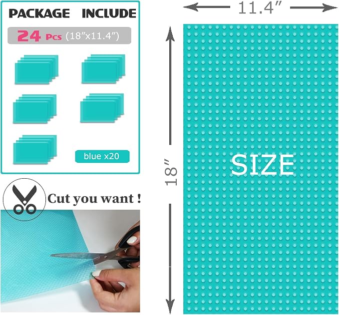 24Pcs Refrigerator Liners, Washable Fridge Liner Mats Covers Pads - Image 2