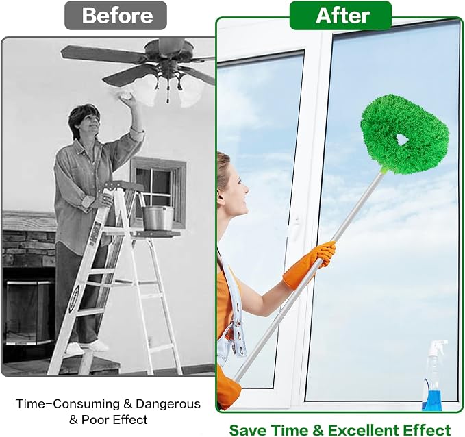Ceiling Fan Cleaner Duster Reusable Microfiber Ceiling Fan Blade Cleaner - Image 4