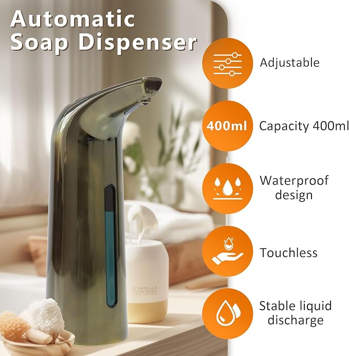 Automatic Liquid Soap Dispenser Touchless, 400ML Modern Dish Soap Dispenser - Image 2
