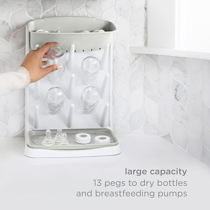 Ubbi Vertical Baby Bottle Drying Rack, Space Saving Countertop Drying Rack Baby - Image 4