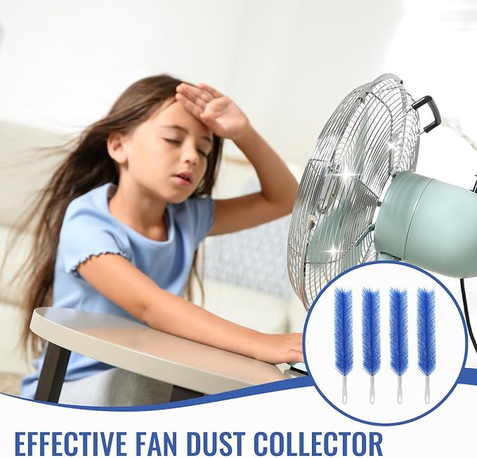 4 Pcs Bendable Microfiber Fan Cleaner Brush, Table&Stand Fans, Household Air - Image 6