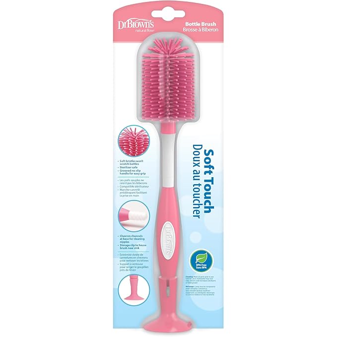 Dr. Brown's Soft Touch No Scratch Baby Bottle Cleaning Brush Nipple Cleaner by DrBrowns