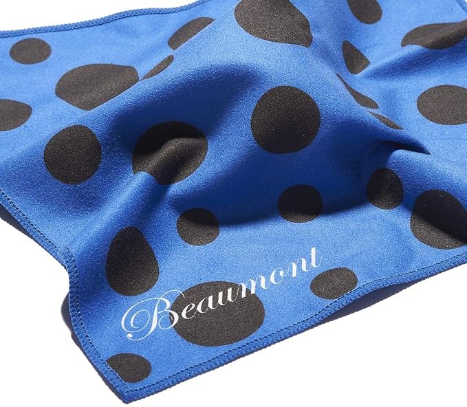 Beaumont Musical Polishing & Cleaning Patterned Blue Polka Dot Instruments - Image 4