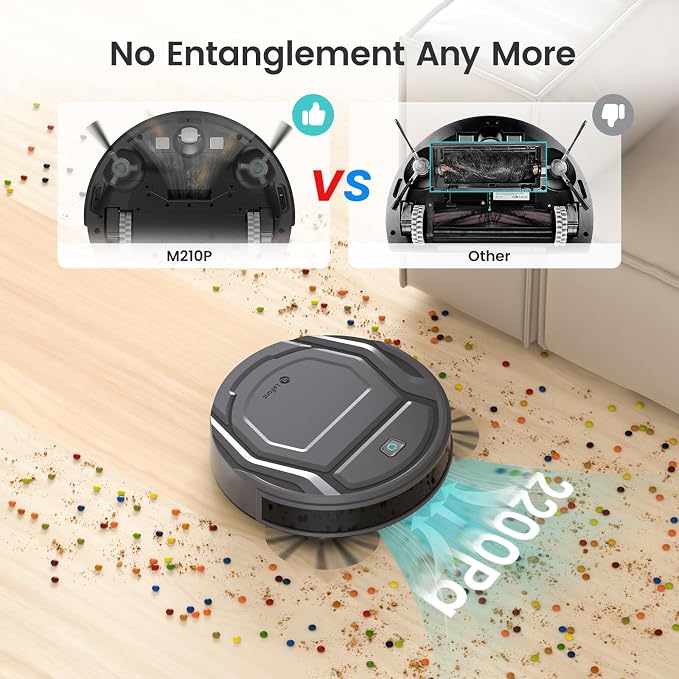 Lefant Robot Vacuum Cleaner M210 Pro, 2200Pa Suction, 120 Min Self-Charging - Image 4