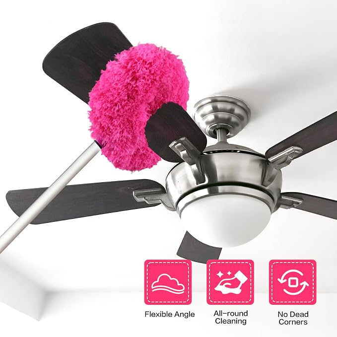 Ceiling Fan Cleaner Duster Reusable Microfiber Ceiling Fan Blade Cleaner - Image 2