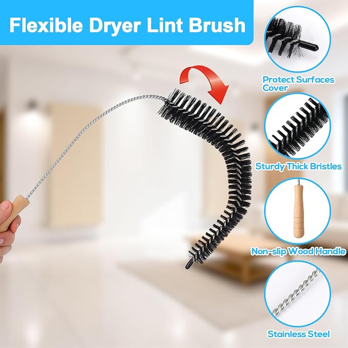 XANGNIER Dryer Vent Cleaner Brush, Flexible Clothes Dryer Lint Brush, Dryer - Image 4
