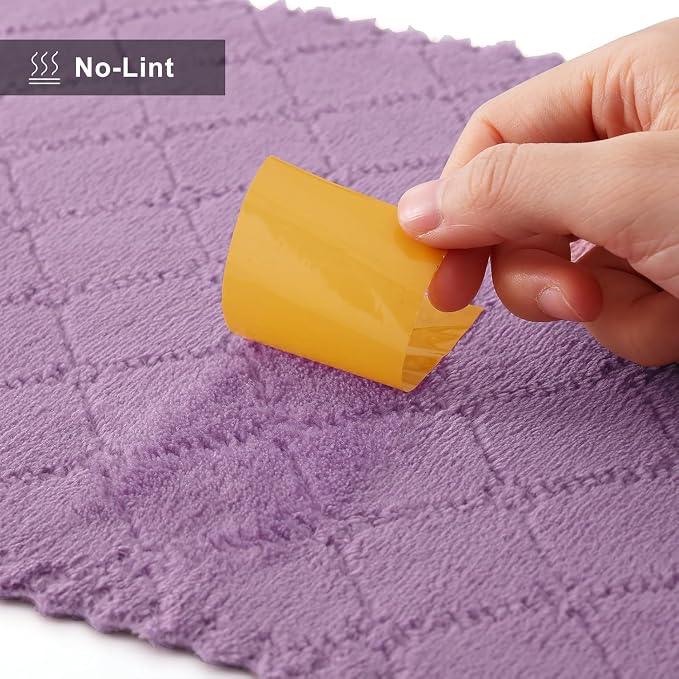 Homaxy 12 Pack Dish Towels for Kitchen, Super Soft and Absorbent Coral Velvet - Image 8