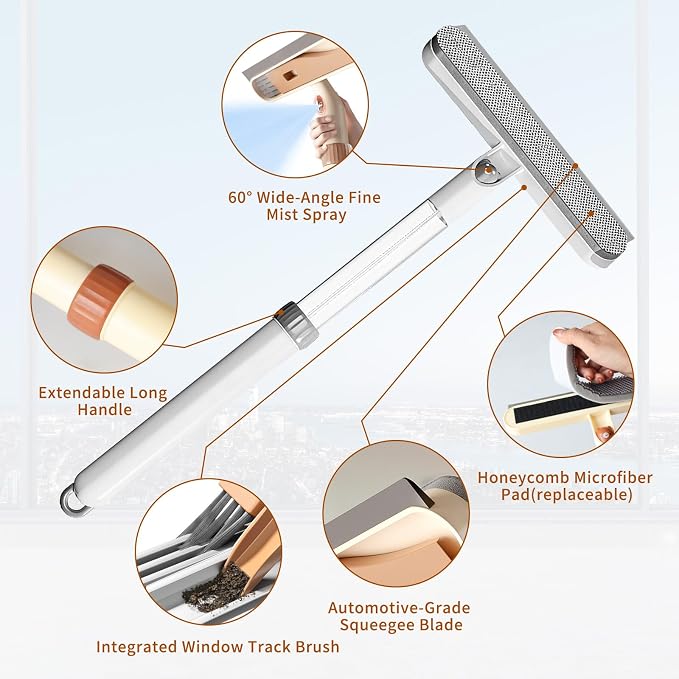 5-in-1 Extendable Window Squeegee - Image 3