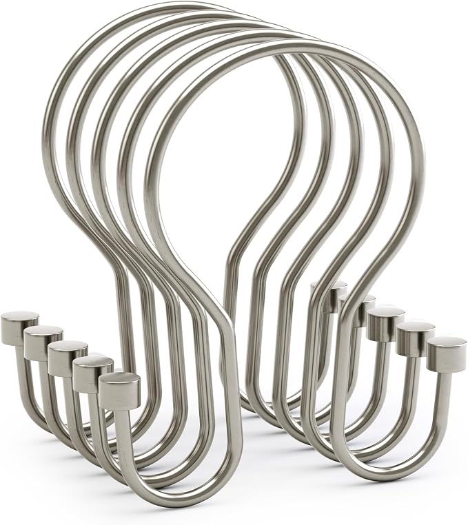 AmazerBath Shower Curtain Hooks Shower Curtain Rings - Image 8