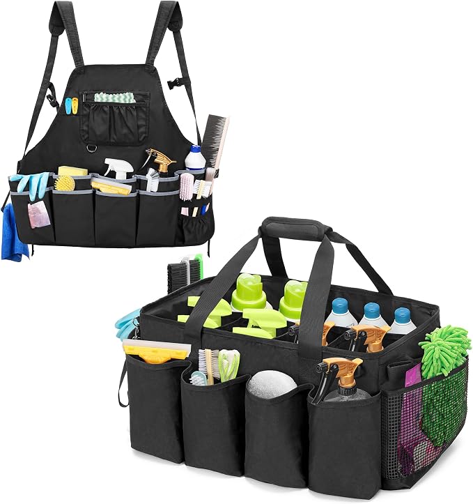 Extra-Large Cleaning Caddy & Large Apron, Organizer by HODRANT