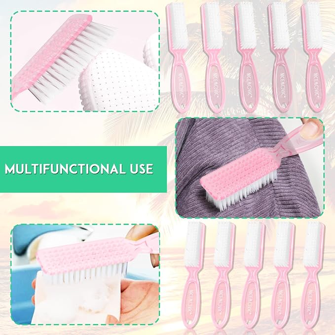 NICEMOVIC 20 Pcs Nail Brush for Cleaning Fingernails, Handle Grip Nail Scrubber - Image 7