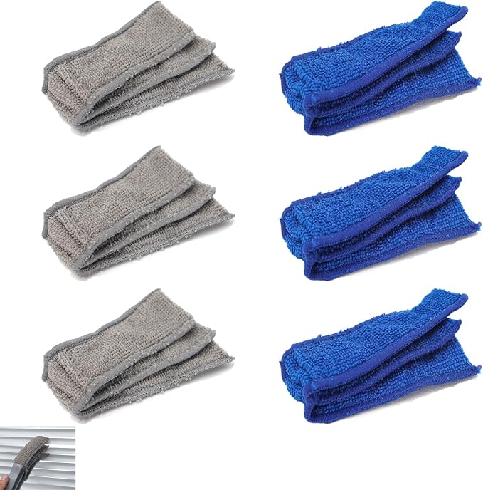 6 Pack Blind Duster Head Replacement Window Blind Cleaner Refill Microfiber by Unknown