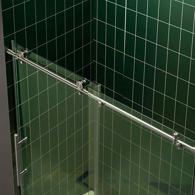 Woodbridge 56-60" W x 80" H Frameless Single Sliding Shower Door - Image 9
