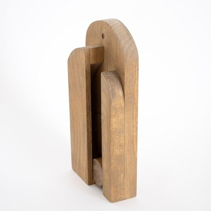 Lehman's Amish Handcrafted Broom Holder, Wall-Mount Wooden Storage Solution - Image 5