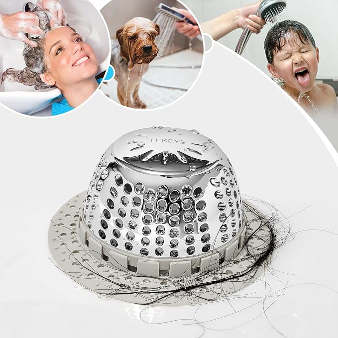 LEKEYE Shower Drain Hair Catcher/Shower Drain Cover/Drain Protector - Image 7