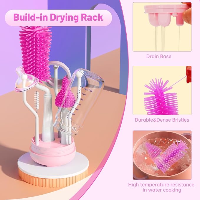 Bottle Brush Set, Travel Bottle Cleaner Kit - Image 2
