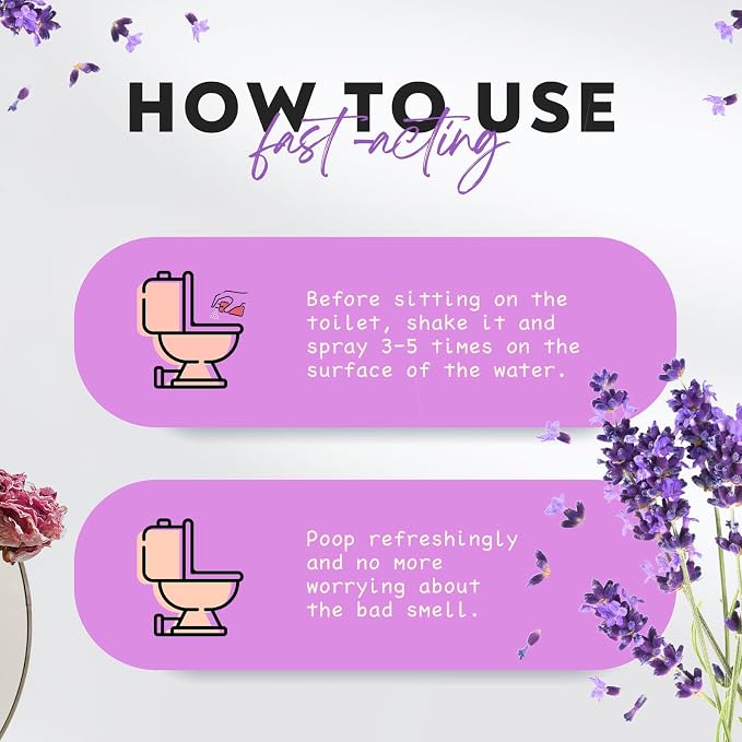 Clean-n-Fresh Toilet Spray for Poop, Lavender 6.8 Fl.Oz, Air Freshener Bathroom - Image 3