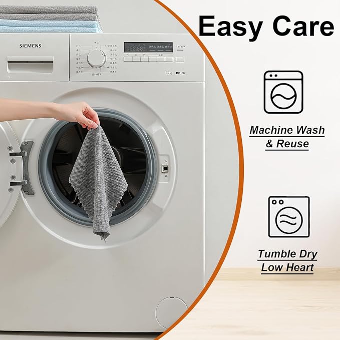 80 Pack Microfiber Cleaning Cloth Roll, Lint Free Rags & Tear Away Reusable - Image 6