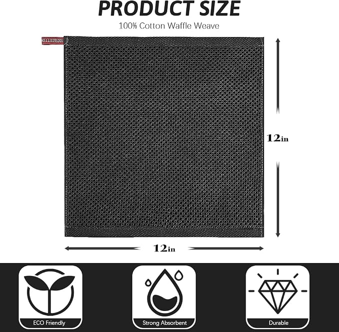 Nialnant 12 Pack Dish Towels, 100% Cotton Kitchen Dish Cloths, Soft and - Image 2