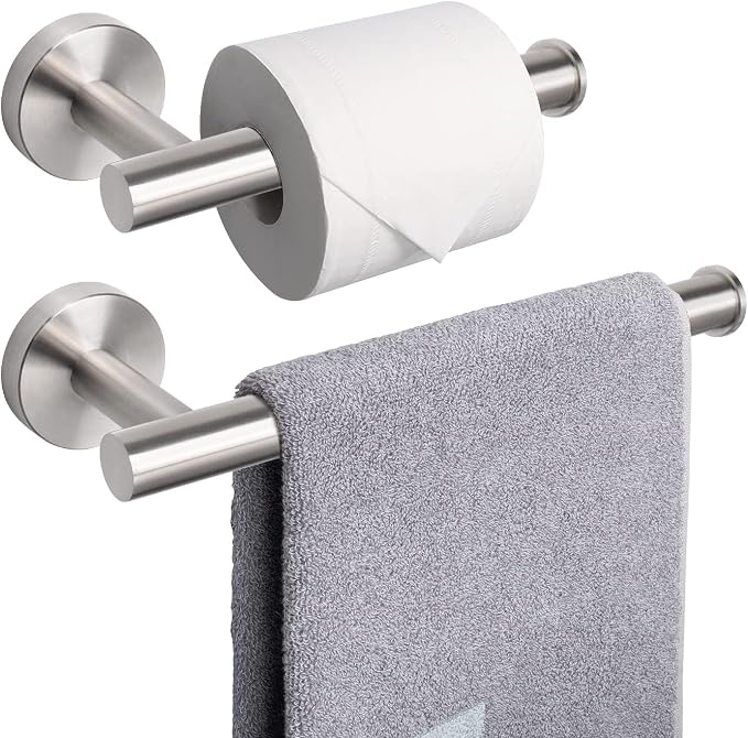 NearMoon Bath Toilet Paper Holder+ Hand Towel Holder, 2 Pieces Bathroom by NearMoon