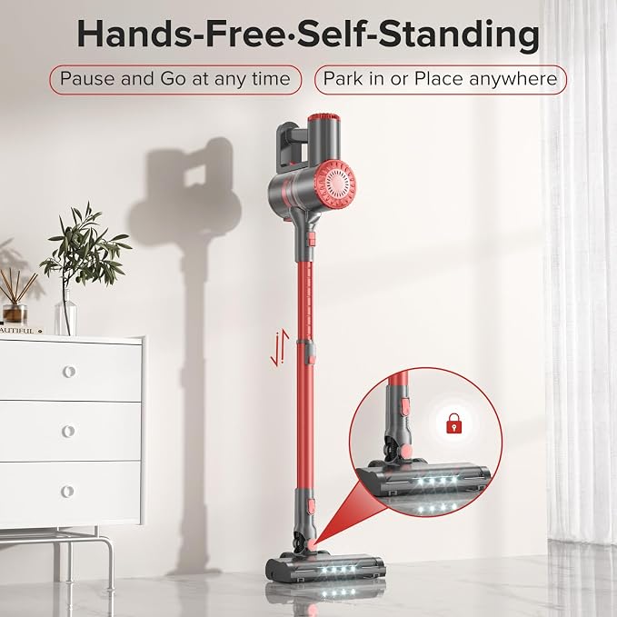 Cordless Vacuum Cleaner with Self-Standing, 40KPA Stick Vacuum Cleaners - Image 2