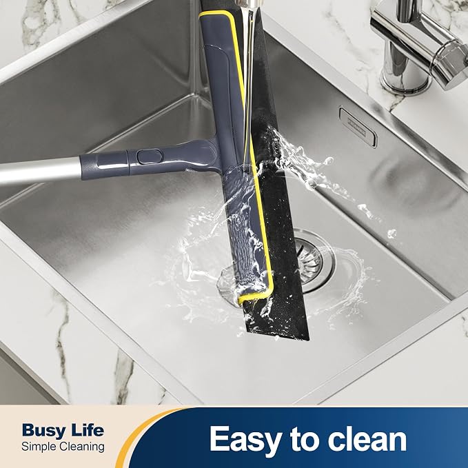 Yocada Floor Squeegee Broom EVA Foam Blade Aluminum Pole - Image 5