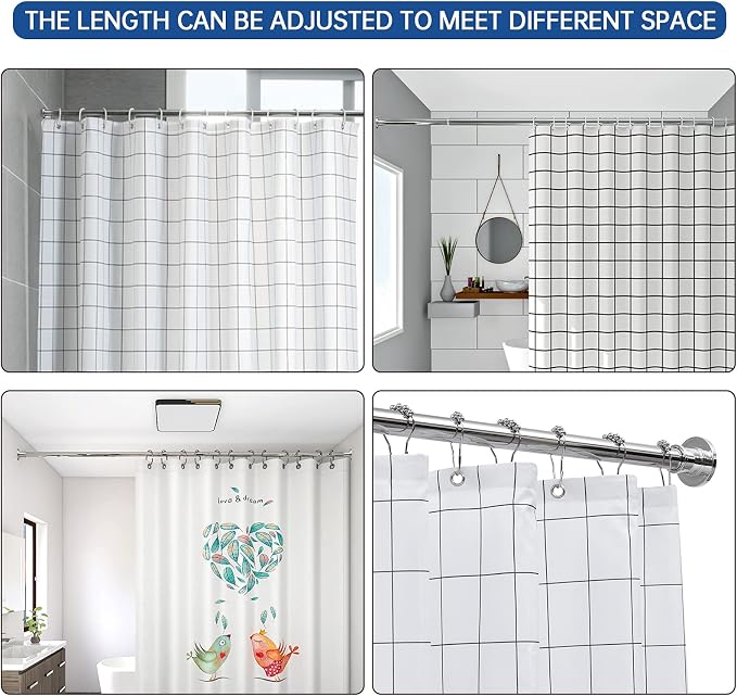 BRIOFOX Industrial Shower Curtain Rod - Image 6