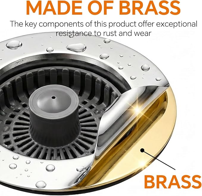 Kitchen Sink Stopper, 3 in 1 Pop Up Kitchen Sink Drain Strainer, - Image 5