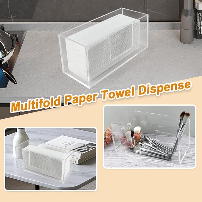 1Pack Acrylic Paper Towel Dispenser, Napkin Holder - Image 6