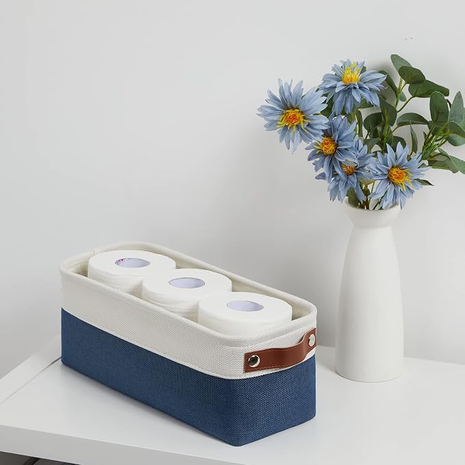 DULLEMELO Toilet Paper Baskets for Storage 15"x6"x5.5" Small Rectangular - Image 6