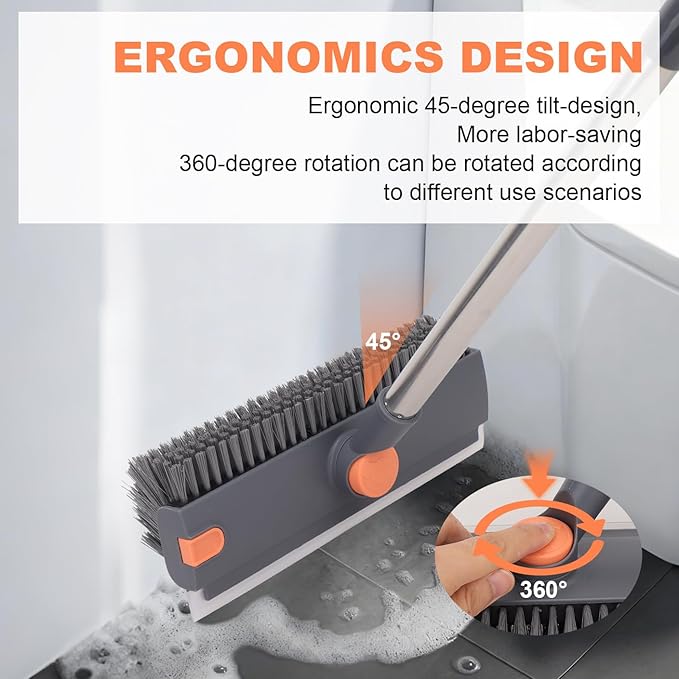 Floor Scrub Brush with 64" Long Handle - Image 4