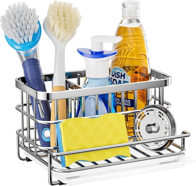 HapiRm Kitchen Sink Organizer, SUS304 Stainless Steel Rustproof Multifunctional by HapiRm