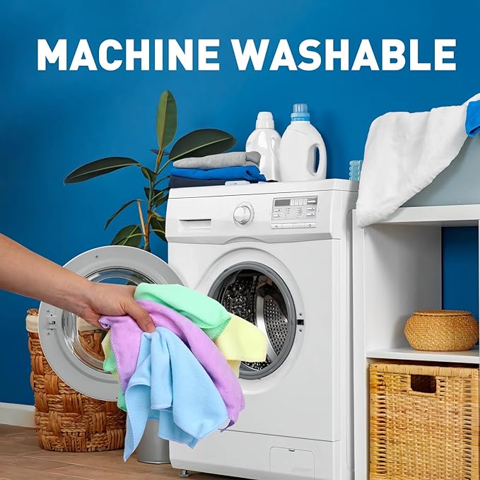 Microfiber Cleaning Cloths-18 Pack, Cleaning Rags, Microfiber Towels - Image 5